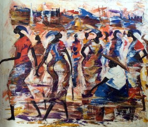 Auc20-AfricanMarketPainting