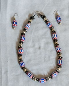 Trade bead Necklace and Earrings - Live Auction 2025